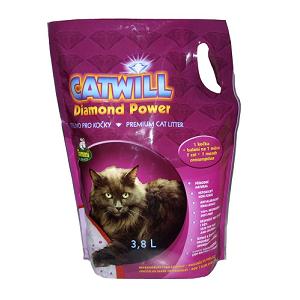 Podestýlka Catwill Diamond Power kočka pohlc. pach 3,8l