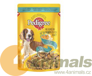 PEDIGREE kapsička Adult telecí, krůtí a mrkev 100g