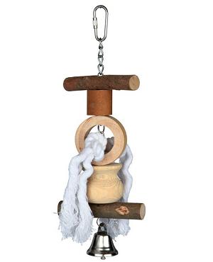 Natural Living - přírodní hračka pro ptáky se zvonkem 20 cm
