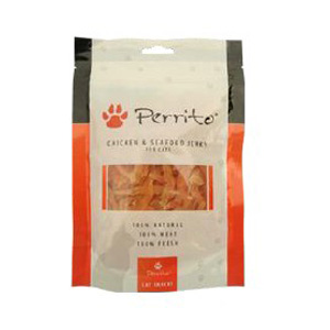 PERRITO Chicken and Seafood Jerky,Dogs and Cats, 100g