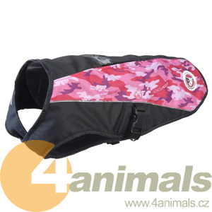 Obleček-vesta EZYDOG Element XXS 28cm růžová/camo