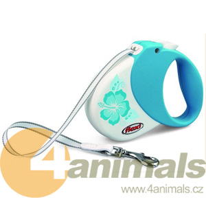 Vodítko FLEXI Hawai 5m/15kg - pásek azur